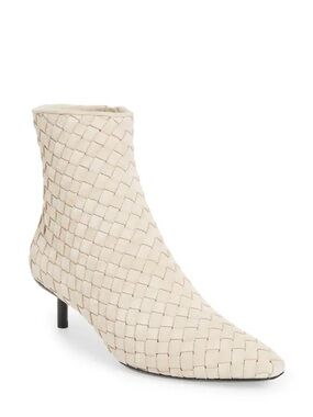 Rag and Bone macadamia suede Woven Leather Ankle Boots - size 39